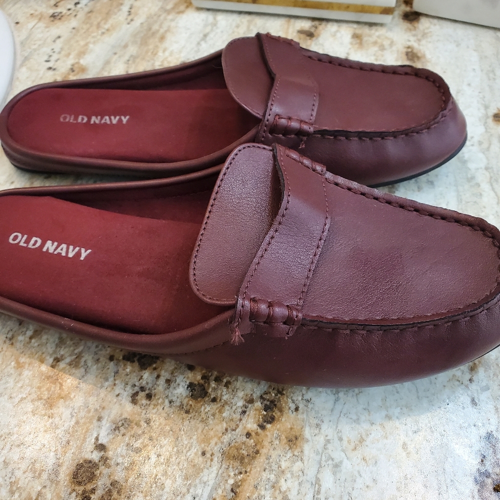 Old Navy burgundy driving moccasins